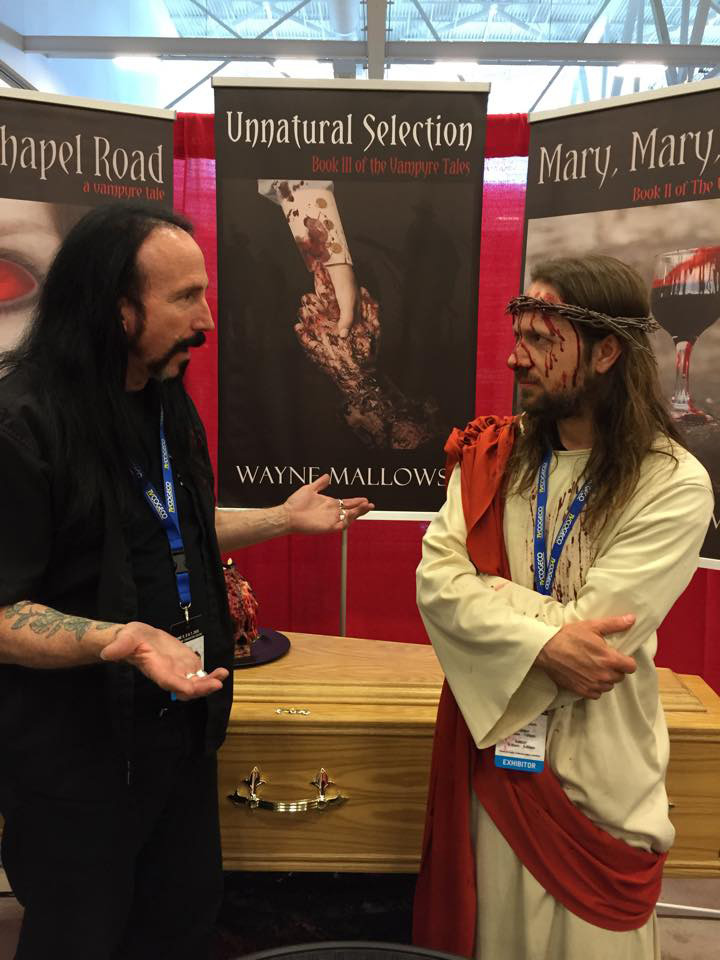 Niagara Falls Comic Con 2015 Wayne talking to Jesus about Book 4 Dark Origins